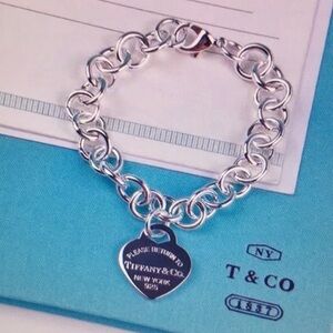 Tiffany & Co Silver Heart Tag Bracelet